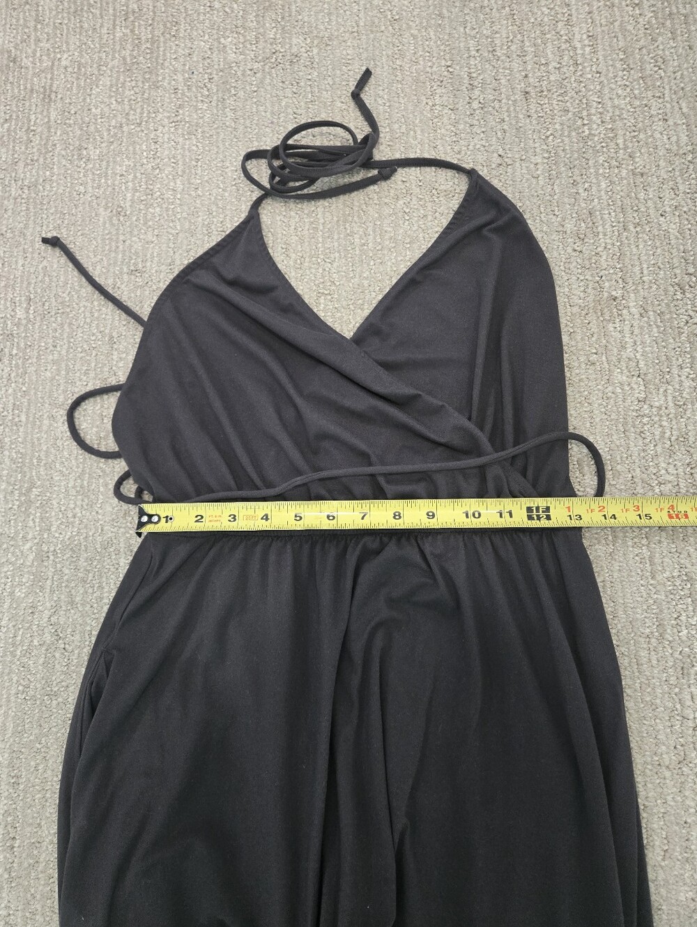 Spiritual Gangster Charcoal Halter Wrap Jumpsuit - Picture 9 of 10